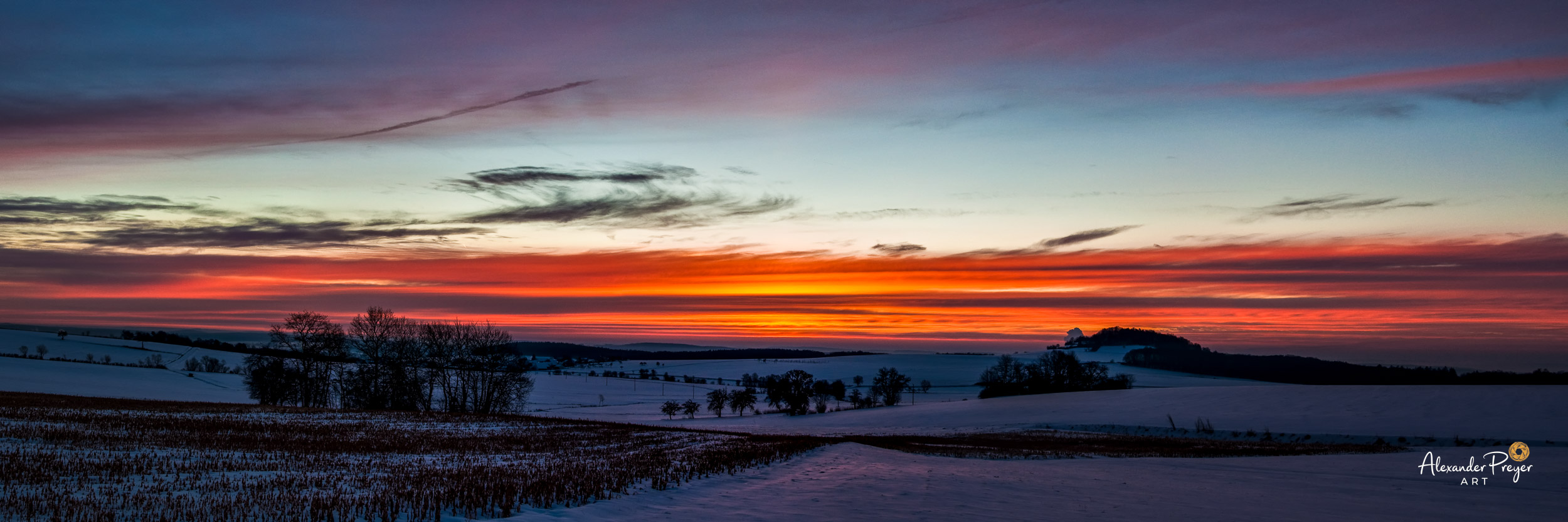 Sonnenaufgangsglühen am Büchelberg
