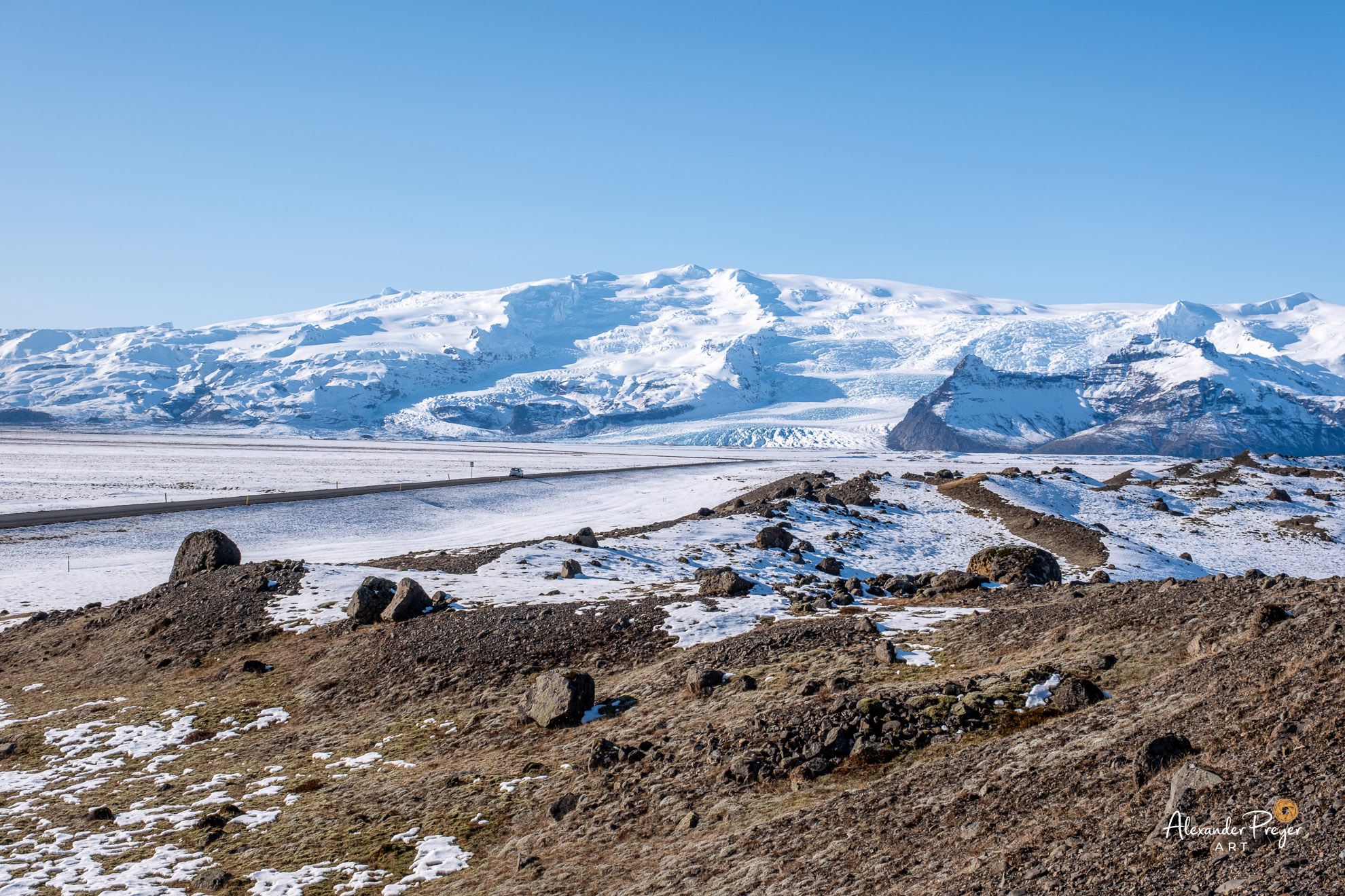 Glescherpanorama am Diamond Beach