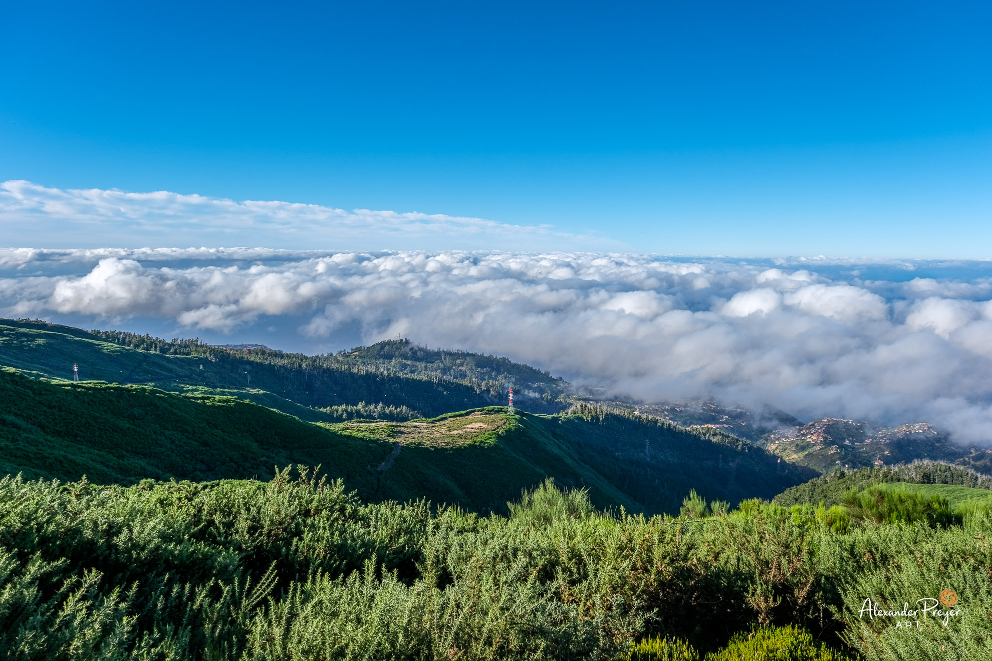 Madeira Blick von Hochebene