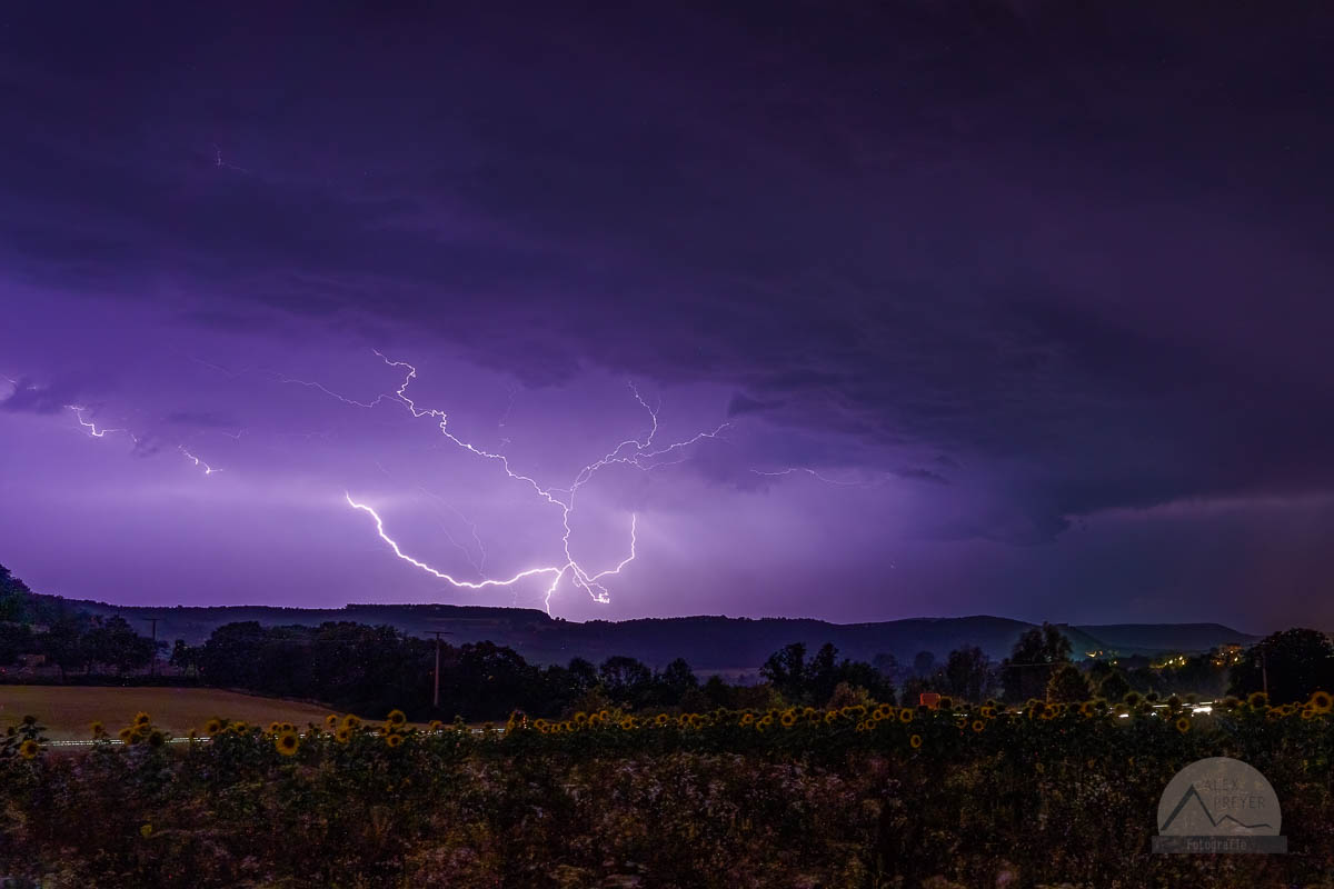Sommergewitter im fränkischen Saaletal